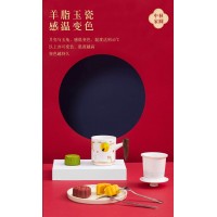 中秋国庆双节福利茶杯定制,企业礼品定制陶瓷茶杯